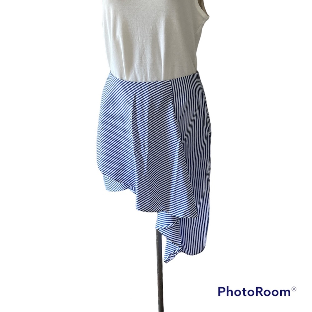 J.O.A. Blue and white striped skirt Medium NWOT